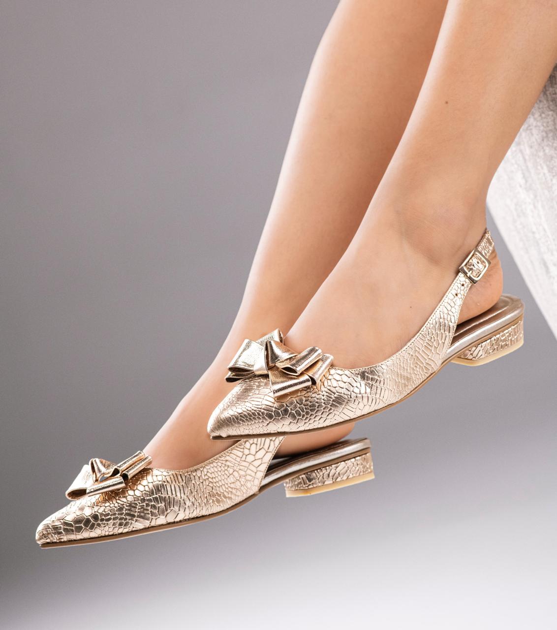 Mules Melissa de Cuero color Dorado, vista frontal